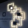 Lâmpada de parede diy led para casa sala estar quarto decoração 20w 24 preto branco superfície montada luzes arandelas modernas