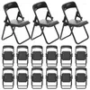 Camp Furniture 12pcs Mini Chair Modelle Kunststoffständer Desktop Ornament Puppenhaus Modell Mobile Display Halter Tablet Cradle