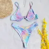 Swim Wear Sexy Sexy Swimsuit Thong Solid Color Swimsuit Tush Up Swimsuit Neon Green Leopard Print Print Set Sets Women Micro 230411