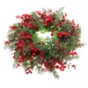 Decorative Flowers Outdoor Wreaths Front Christmas Spruce Tree Window Xmas Porch Holiday Pine Cone Rattan Artificial Garland