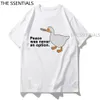 Men's T-Shirts Goose Game Commit Tax Fraud T Shirt Women/Men Aesthetic Letter Print No Gender Only Tshirt Daily Funny Graphic Cotton Tees 230412