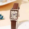 Wristwatches Vintage Small Square Plate White Watch For Girls Temperament Student Strap Bowl Women's Waterproof Quartz