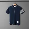 2023ft Designer Ubrania Stripe Mens Polos Summer Fashion Slim Short Sleeve Men Polo Shirt Tee Męskie Ubrania