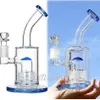 유리 봉 Hookahs Recycler Dab Rigs Oil Water Bongs Heady Rig 흡연 유리 물 파이프 14mm 그릇