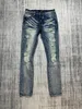 Jeans pour hommes Marques de créateurs Mode détruit en détresse Ripped Vintage Denim Pantalon élastique Stretch Slim Skinny Pantalon
