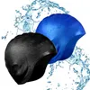 Bonnets de natation Adultes Bonnet de bain Imperméable en silicone Bonnets de bain Cheveux longs Unisexe Chapeau de piscine de plongée avec cache-oreilles Protéger pour femmes hommes H5A94 230411