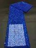 Fabric and Sewing 26 Colors Designer Lace Sequins Beaded Pearl Crafts For Evening Dress Cloth By The Yard 230412