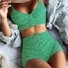 Designer Bikini Swimwear Women Bathing Suits Bikinis Sets Swimsuit Womens Split High Waist Flat Angle Lace Up Print Bikini 23 colours