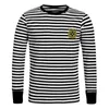 Men's T Shirts Russian Wagner Group Badge Sailor's Striped Shirt Cotton Long Sleeve Mens Navy Sailor Telnyashka T-Shirt Breton Top