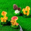 Trädgårdsdekorationer 8st Mini Mushroom Ornament Miniature Figurer Mushrooms Decors Harts