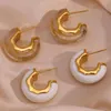 Boucles d'oreilles créoles pour femmes, tendance, Type C, acrylique, point culminant, goût, croissant, haut de gamme