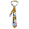 Bow Ties Mens Tie Colorful Floral Neck Retro Flowers Print Cute Funny Collar Daily Wear Party Great Quality Necktie Accessories