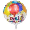 50pcs 18inch New Filish Helium Foil Feliz Cumplea OS بالونات Globo عيد ميلاد سعيد ديكور الذهب Rose Round Bulk Sell 1027186g
