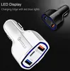 Source Factory Intelligent Car Charger with One Drive Three Type C Fast Charging Head Multiple USB QC3.0 New PD Car Charging 35W