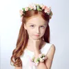 Accessori per capelli Diademi Corona Ghirlanda Sposa femminile Corona Copricapo Damigella d'onore Indossare Testa Fiore Regalo di vacanza da viaggio per bambini