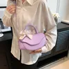 이브닝 가방 작은 핸드백 탑 브랜드 숄더 가방 여성 2023 고급 여행 크로스 바디 세련된 보라색 PU 가죽 레이디