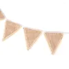 Party Decoration 1Pc 1.6M Vintage Wedding Jute Hessian Burlap Bunting Banner Background Rustic Flags Festival Supplies