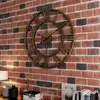 Настенные часы цифровой стимпанк Gear Vintage Home Decor Industrial Horologe European Led Lod Living Room старомодная