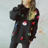 Pulls pour femmes Pull Femme Pull de Noël drôle de renne imprimé Sweat femmes hiver Noël pulls tricots hauts