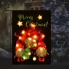 Strings Solar Lighted Christmas Winter Garden Flag Outdoor LED Merry Snowman Double Sided Fairy Light