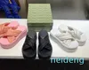 Designer Luxury Women Platform Sandaler Slippers Platform Cross Strap Cirka 6 cm hälstorlek