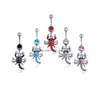 Navelklockknapp ringer D0093 Stberry Belly Ring Red Color Drop Delivery Jewely Body Dhgarden Otakq