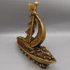 Decorative Figurines China Elaboration Brass Statue Good Luck Wealth Boat Metal Crafts Home Decoration