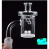 Smoking Pipes 10Mm 14Mm 18Mm Quartz Banger Nail 4Mm Opaque Bottom With Glass Ufo Carb Cap Terp Pearl Ball For Oil Rig Bong Adapter D Dhkwf