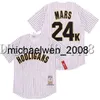 Top qualité hommes 24k Bruno Mars Hooligans Bianco Awards Gessato film maillot maillots de baseball