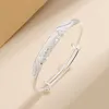 Bracciale NBNB 2023 arriva braccialetto fiore di peonia per le donne regalo di gioielli a mano per feste femminili romantiche regolabili in argento