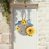 Fleurs décoratives Abeille Festival Guirlande À La Main Rustique Porte Suspendus Mur Fenêtre Guirlande Printemps Été Décor À La Maison Pour Ferme Jardin Avant