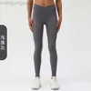 Desginer Aloo Yoga tight-fitting peach hip fitness pants without T line women's cross sports pants high waist hip lifting pants