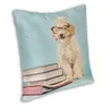 Pillow Poodle 1960s Apricot Cream Colored Cover Home Decor Printing Pet Dog Lover Throw For Living Room Double Side