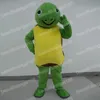 Halloween Green Turtle Mascot Costumes Högkvalitativ tecknad temaparaktär Karnival Unisex Vuxna storlek Dräkt Julfestdräkt för män Kvinnor