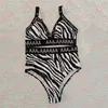 Seksi sütyen bikinis kadın iki parça set mayo zebra baskı yüksek bel yüzme mayo plaj giyim