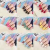 False Nails Sets Mixed Fashion Solid Color Round Shape Short Fake Nail Press On Tips Full CoverFalse