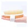 Bath Brushes Sponges Scrubbers Dry Skin Body Brush With Long Detachable Nonslip Handle 100% Natural Bristle Shower Blood Circatio Dhmfb