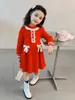 女の子のドレス秋の幼児の赤ちゃんニットセータードレス子供子供かわいい長袖セーター服の子供たちは女の子のための長袖のドレス2-10Y 231110