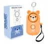 ABS Bear Self Defense Keychains Personal Alarm Keychain Personalize LED Flashlight Keyrings Safety Security Alert Device Key Chain for Women Men Kids Elderly