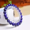 Strand 1st Lapis Lazuli Bead Armband Natural Crystal Stone Blue Jewelry for Women Summer 8mm