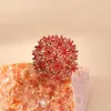 Fedi nuziali Moda fiore dolce per le donne Coreano regolabile aperto rosa margherita anello da dito regalo di gioielli per feste da sposa