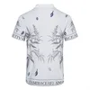 남성 디자이너 셔츠 여름 슈트 슬리브 캐주얼 셔츠 패션 느슨한 폴로스 비치 스타일 통기성 Tshirts Tees ClothingQ73