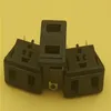 100Pcs AC 125V 15A Panel Mounting Power Socket Black for US 2 Pin Plug Npdti