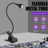 Lampes de bureau Led lumières ultraviolettes clipsable Tube métallique Flexible lampe UV USB Mini UV Gel polymérisation lampe de bureau sèche-ongles pour bricolage Nail Art P230412