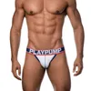 سراويل داخلية playpump new Nylon Jockstrap Man Intelder Man Brief Low Weist Slip Sexy Sexy Men's Banys Brans Men Interpants String W0412