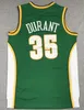 2023 Hotsell Men Basketball Shawn Kemp Jersey Gary Payton Kevin Durant Ray Allen Costura Verde Amarelo Branco Red Hom