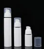 Wholesale White Airless Pump Bottle Travel Refillable Cosmetic Skin Care Cream Dispenser Lotion Packing Container 15ml 30ml 50ml