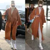 Kadın Yün Karışımları Moda Ceket Kadınlar Sonbahar/Kış El Yapımı Yüksek Set Takım Orta Uzunluk Yün Çift Taraflı Yün Kat 231110