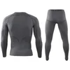 Intimo termico da uomo Set invernali da uomo Quick Dry Stretch Traspirante Thermo Training Ciclismo Escursionismo Fitness Mutande lunghe Abbigliamento maschile