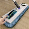 Magic Zelfreinigende Squeeze Mop Microfiber Spin And Go Flat Voor Wassen Vloer Huis Schoonmaken Tool Badkamer Accessoires 210830230j